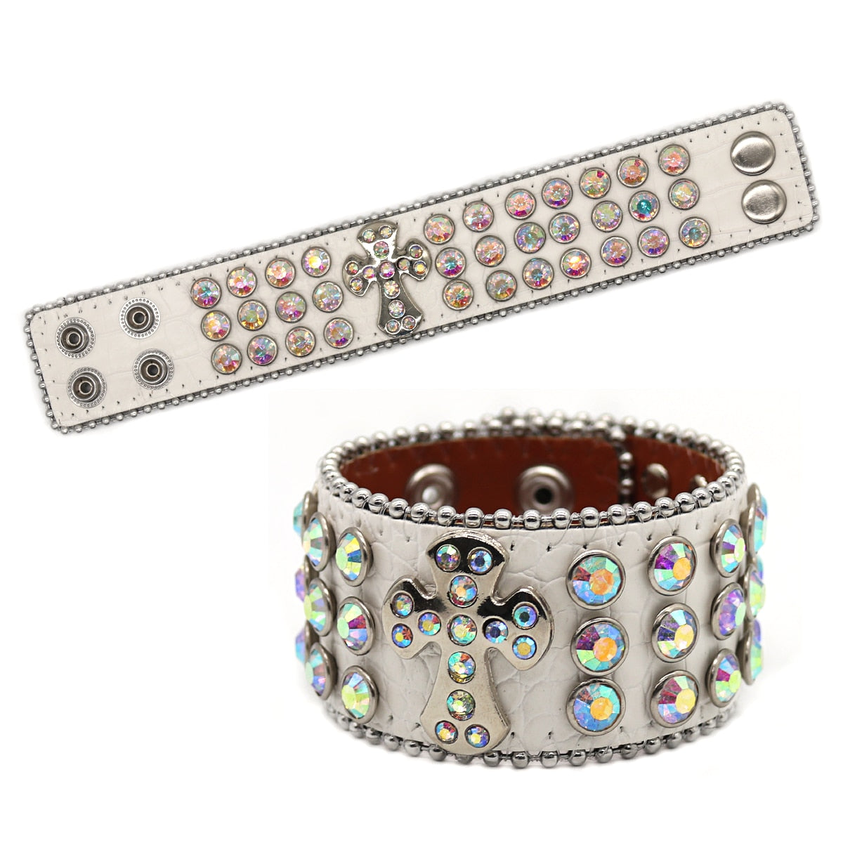 Rhinestone Bracelet Punk