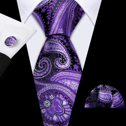 Purple Plaid Men Tie