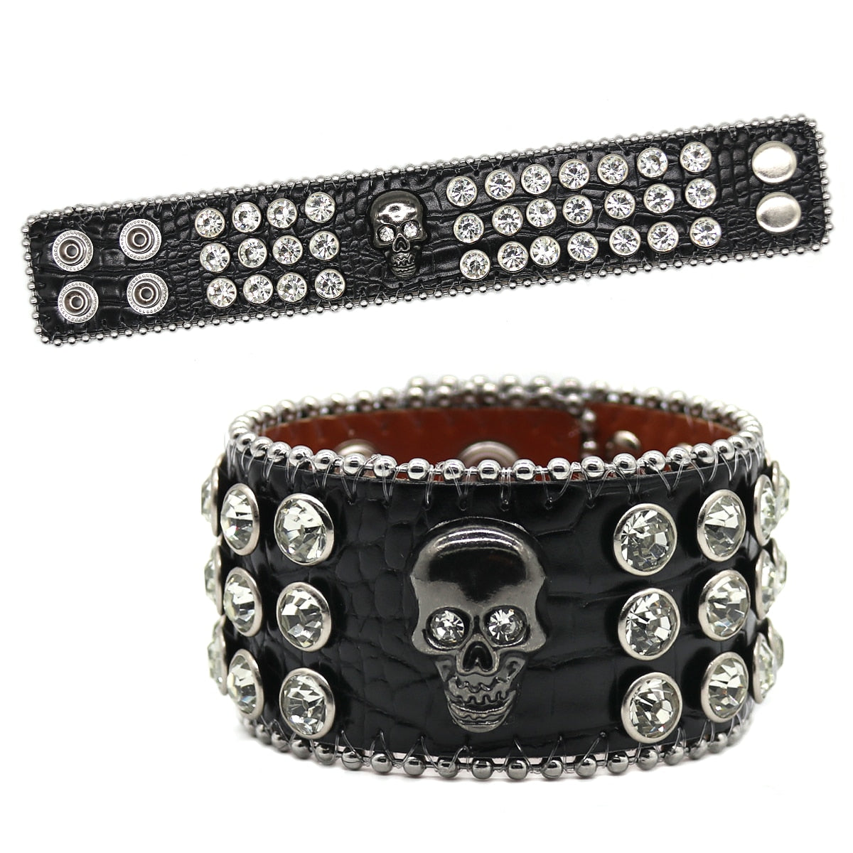 Rhinestone Bracelet Punk