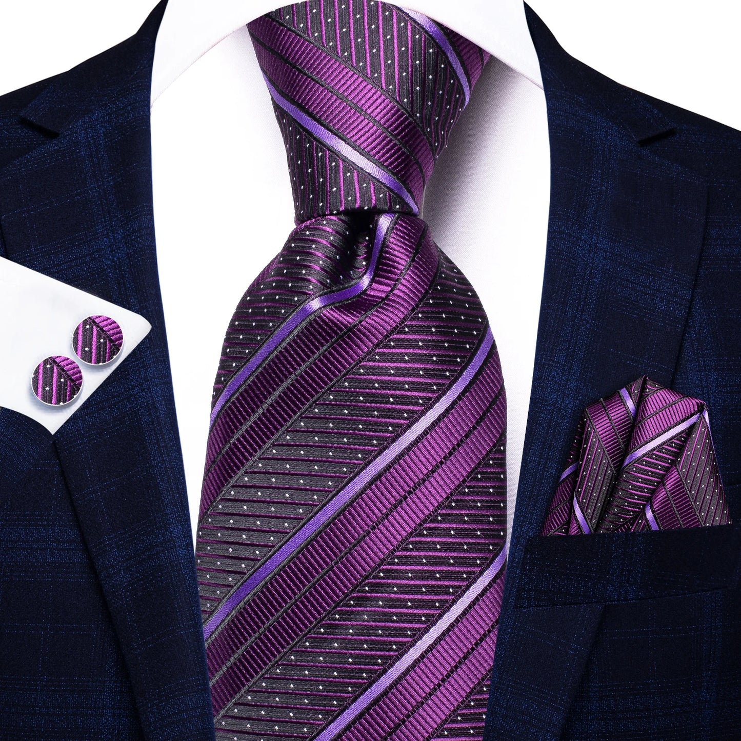 Light Purple Solid Tie For Men