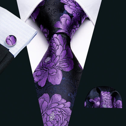 Purple Plaid Men Tie