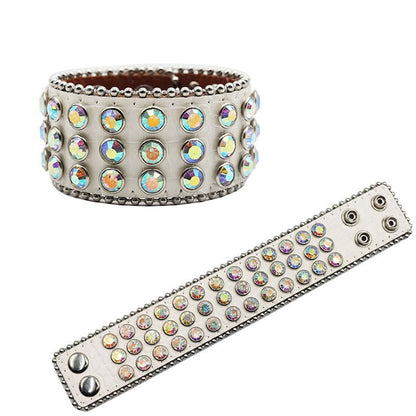 Rhinestone Bracelet Punk