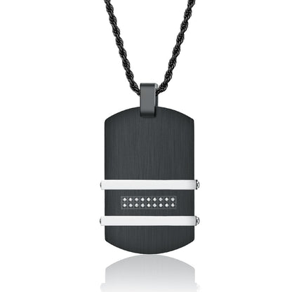 Stainless Steel Dog Tag Pendant Necklace