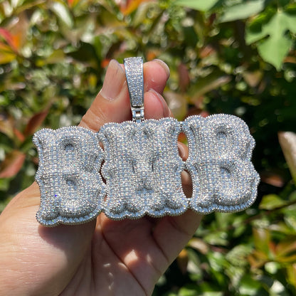 Personalized Bubble Letters Pendant