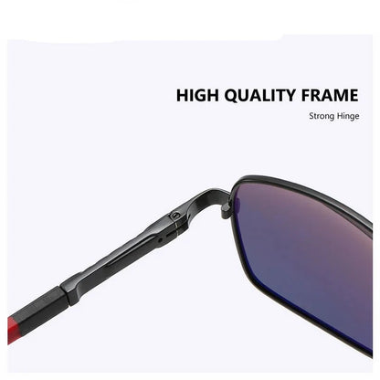 Quality Retro Rectangle UV400 Driving Sunglasses