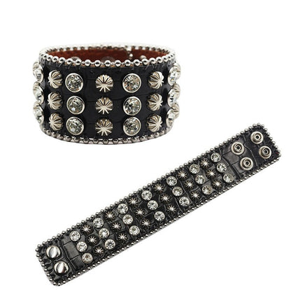 Rhinestone Bracelet Punk