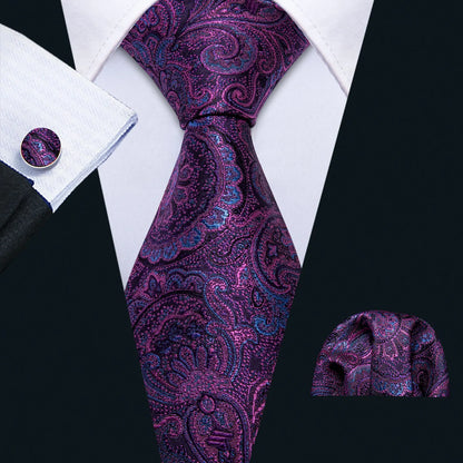 Purple Plaid Men Tie