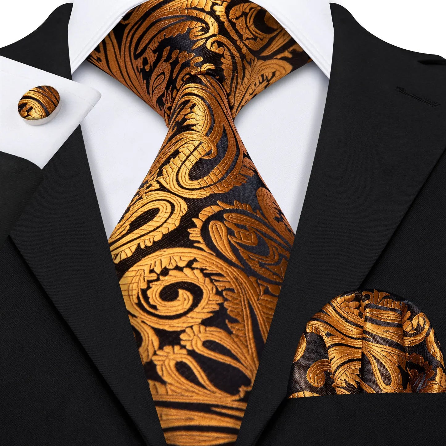 Gold Silk Mens Tie