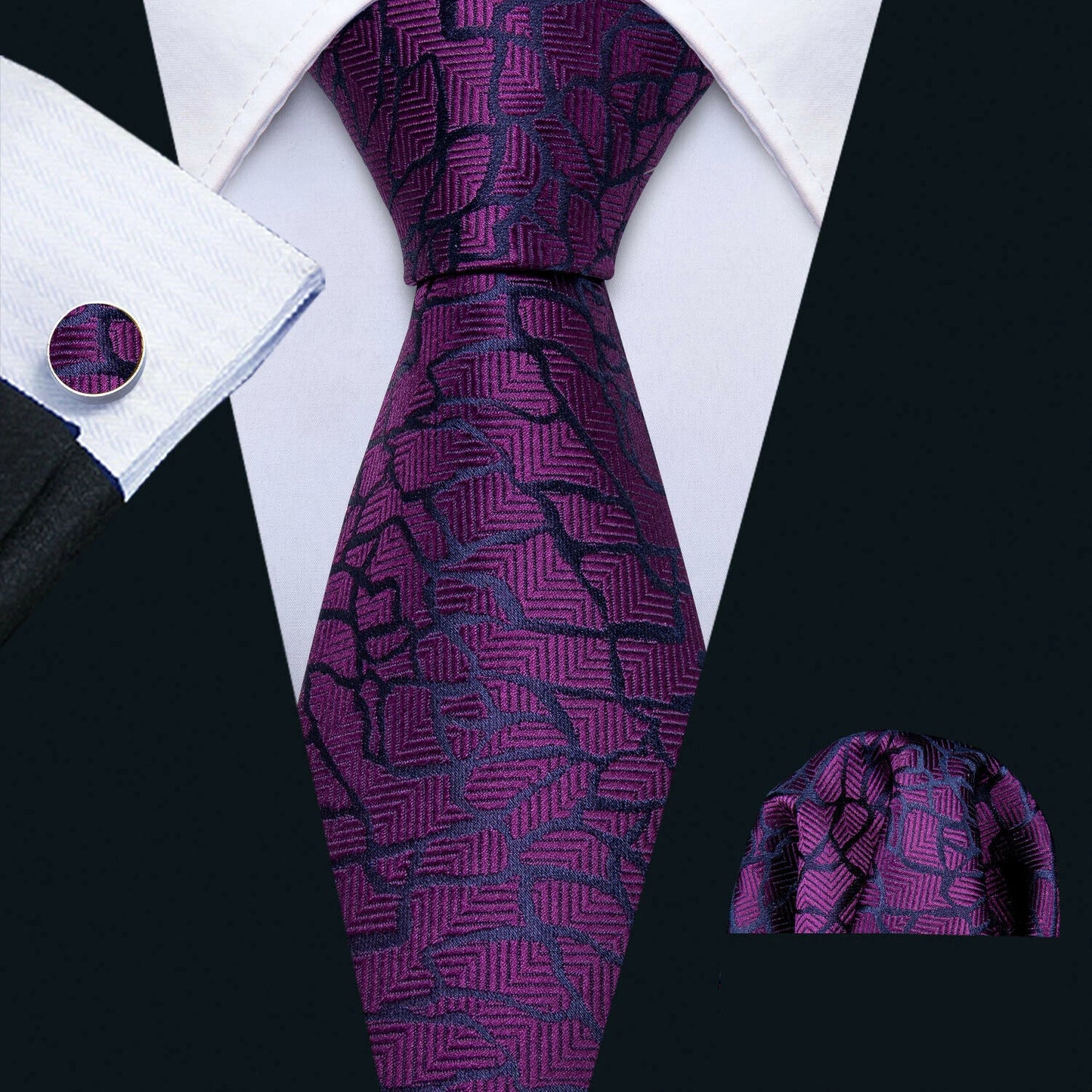 Purple Plaid Men Tie