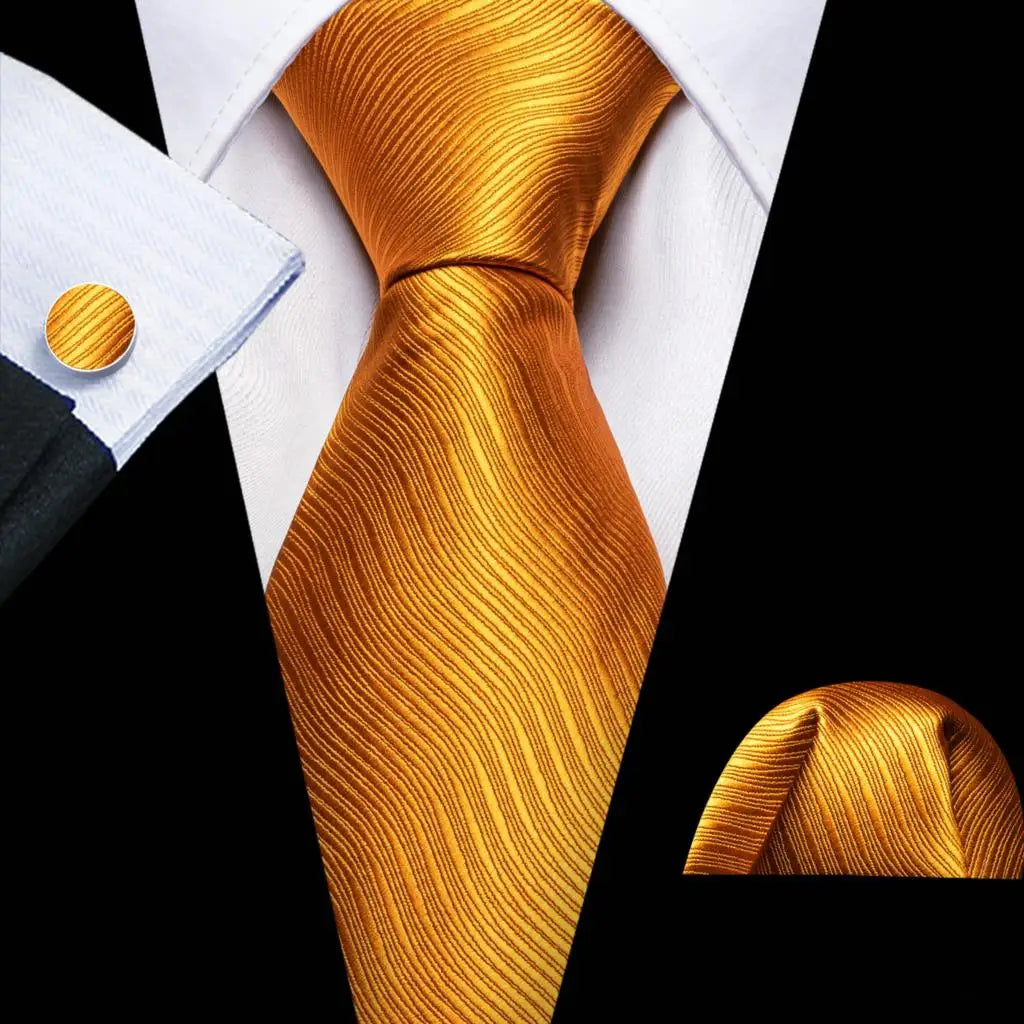 Gold Silk Mens Tie