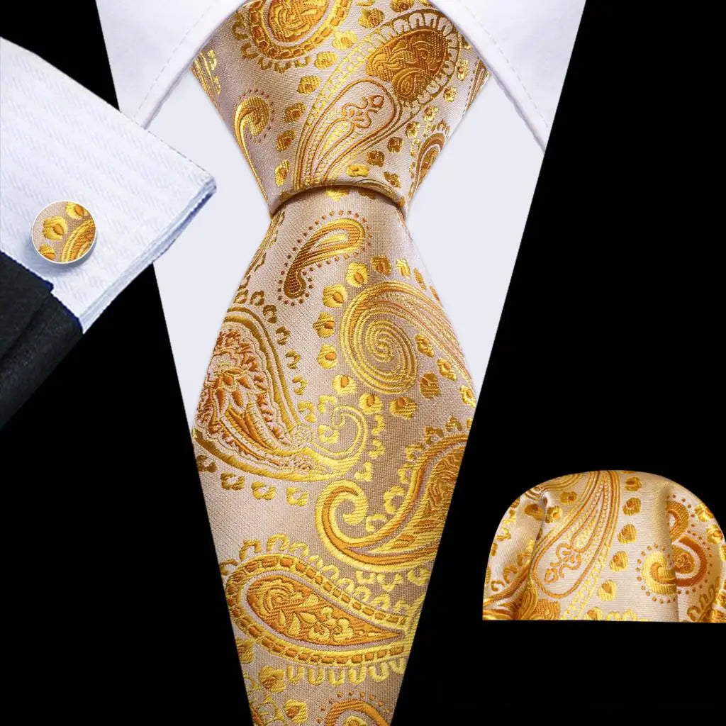 Gold Silk Mens Tie