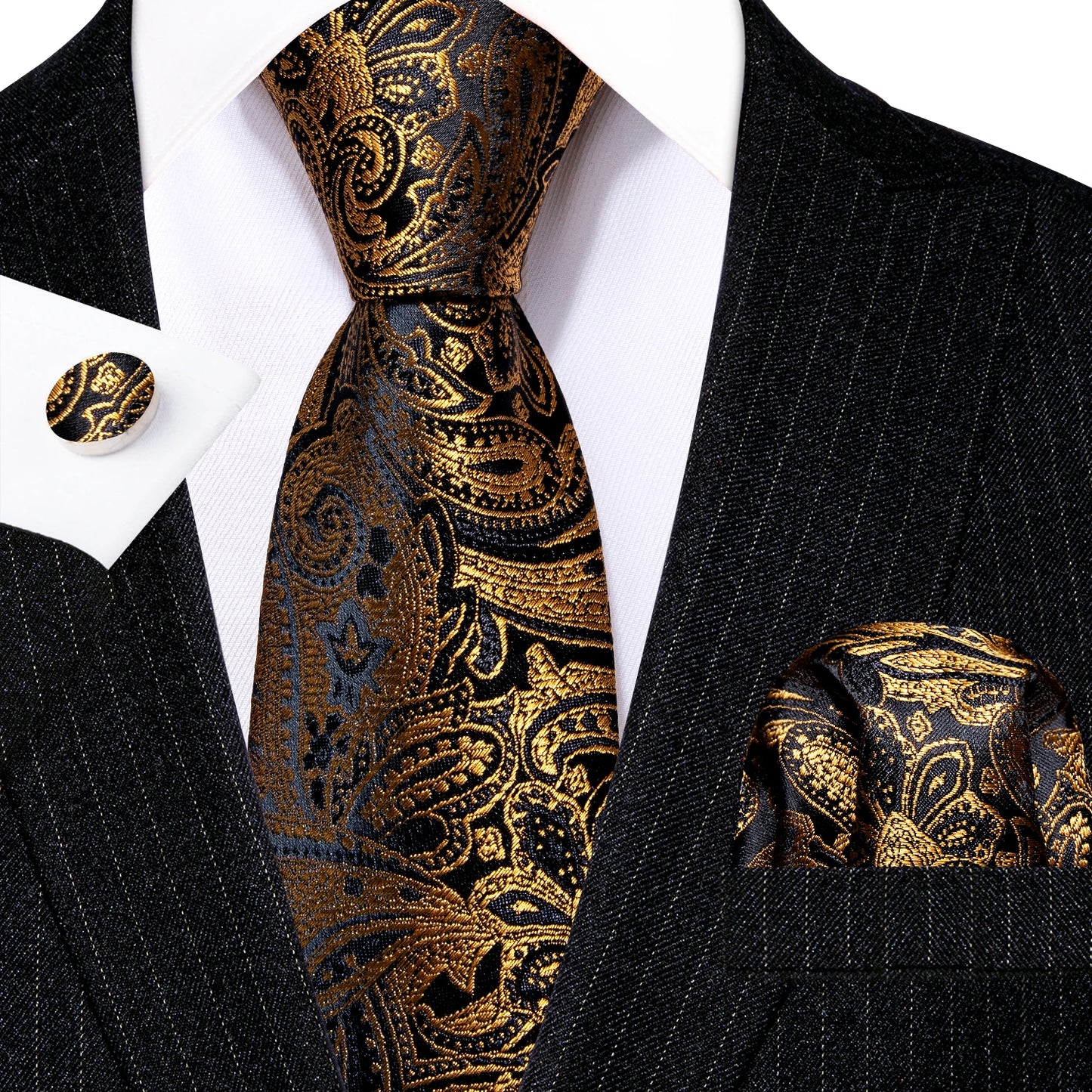 Gold Silk Mens Tie