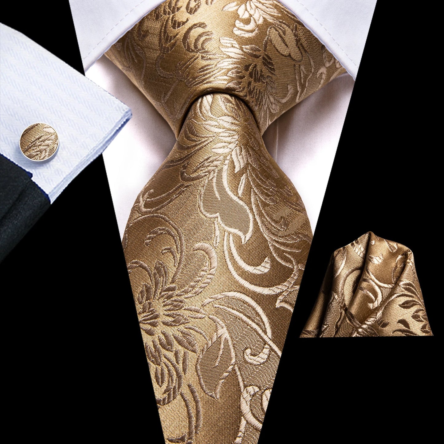 Gold Silk Mens Tie