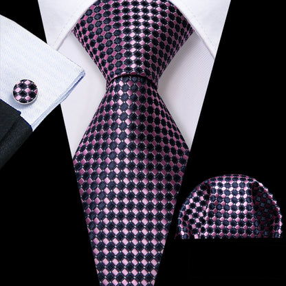 Purple Plaid Men Tie