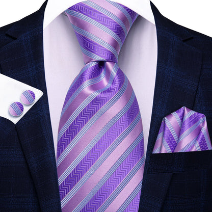 Light Purple Solid Tie For Men