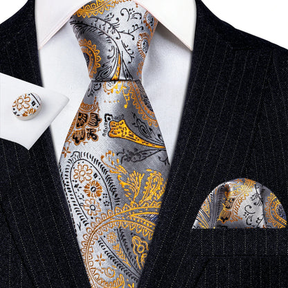 Gold Silk Mens Tie