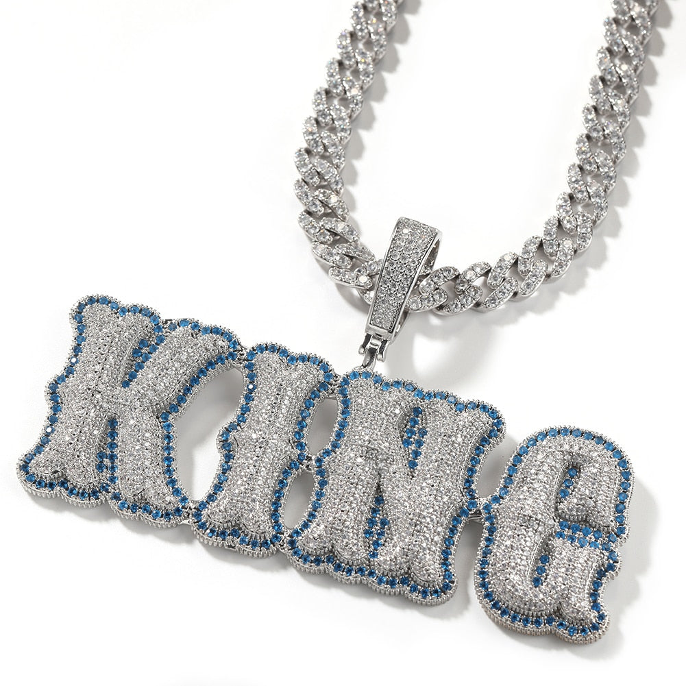 Personalized Bubble Letters Pendant