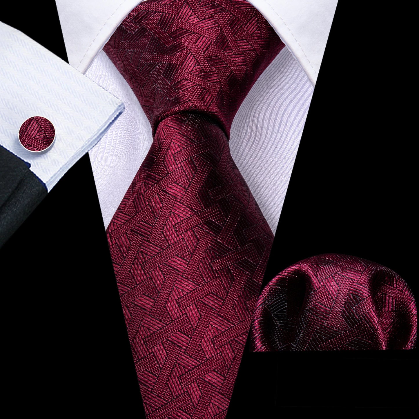 Exquisite Rust Red Silk Ties For Men