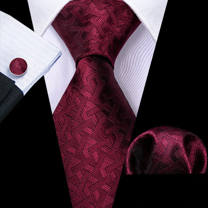 Exquisite Rust Red Silk Ties For Men