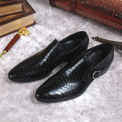 Black Burgundy Men's Loafers Shoes