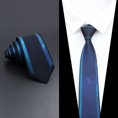 Blue Patchwork Jacquard Necktie