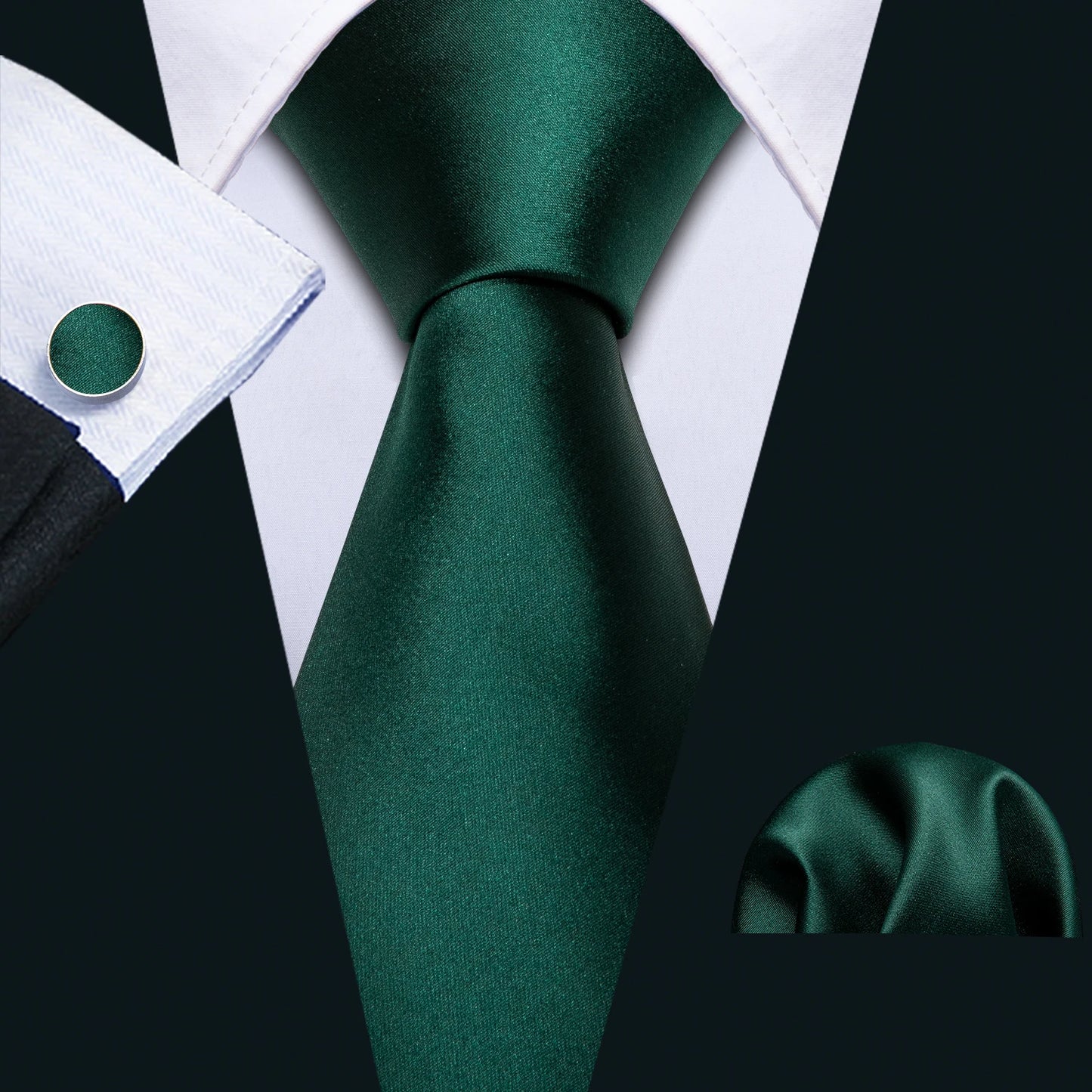 Green Teal Fashion Silk Men Tie