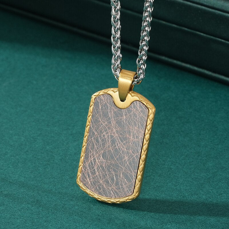 Stainless Steel Military Pendant