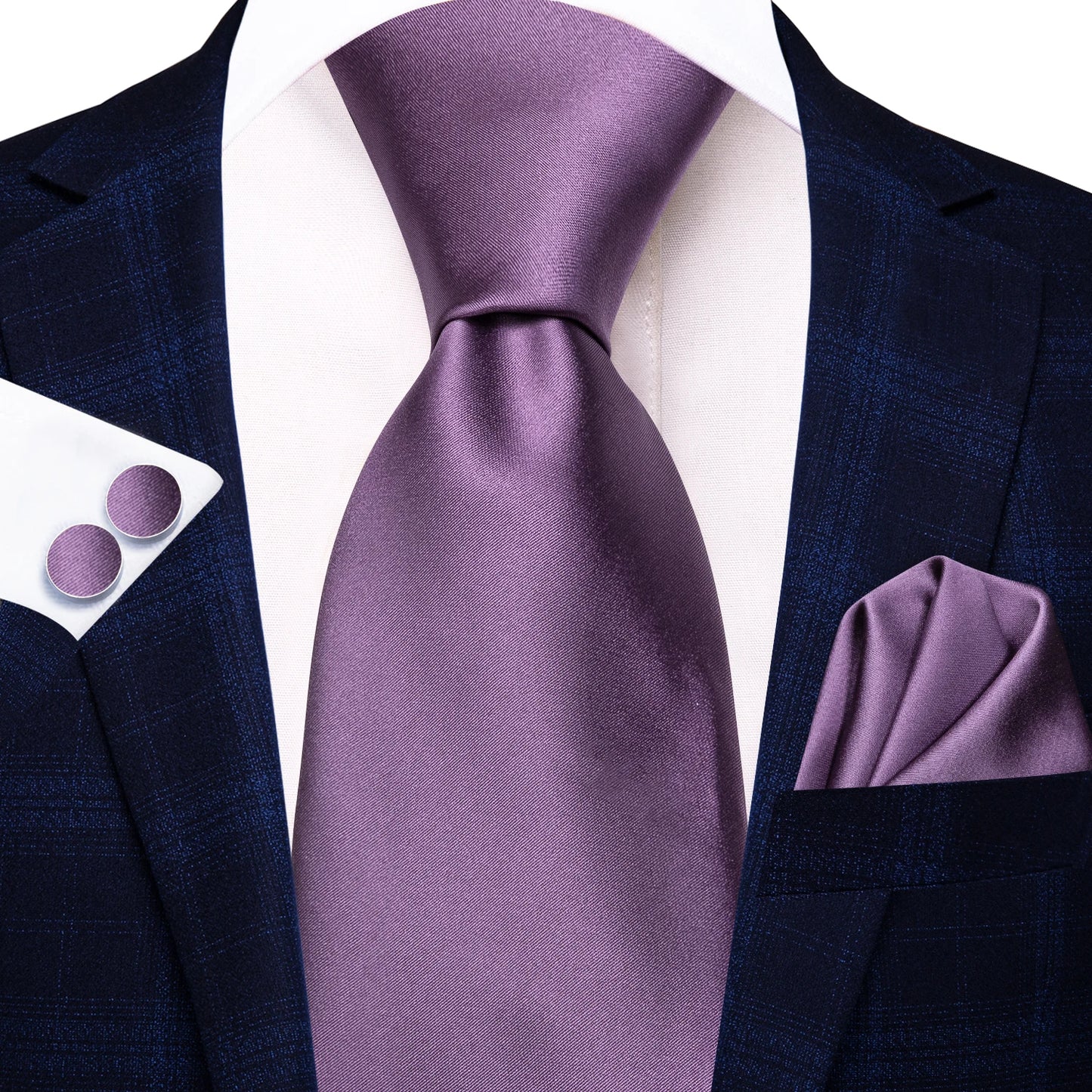 Light Purple Solid Tie For Men