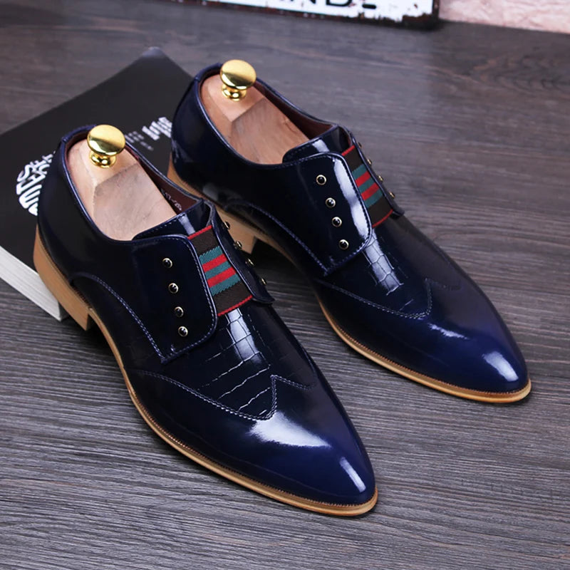 Slip-On Oxford Leather Shoes