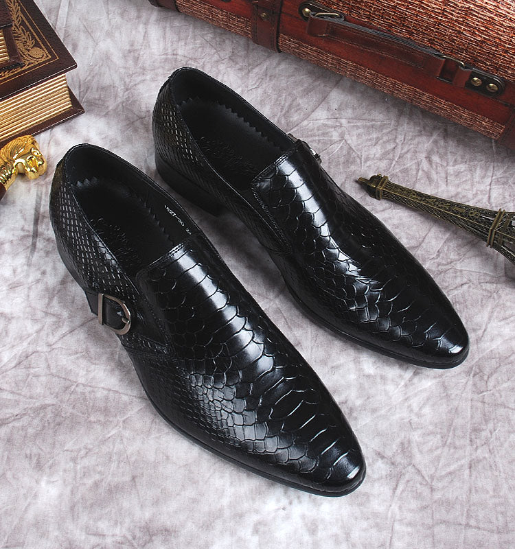 Black Burgundy Men's Loafers Shoes