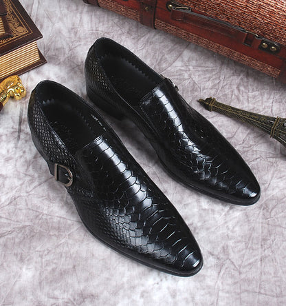 Black Burgundy Men's Loafers Shoes