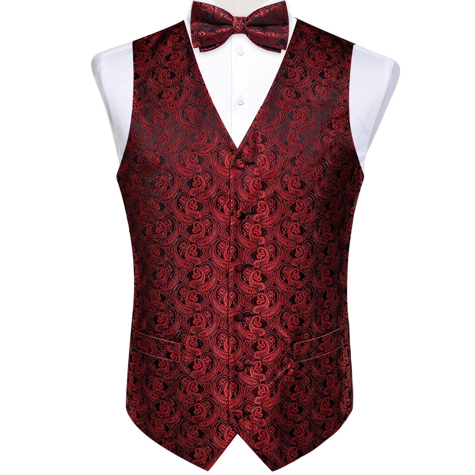 Business Sleeveless Paisley Vest