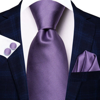 Light Purple Solid Tie For Men