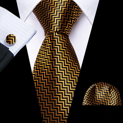 Gold Silk Mens Tie