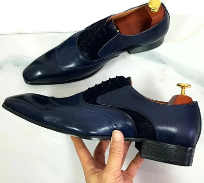 MEN MULES LEATHER HALF SHOES POINTED TOE CASUAL SHOES