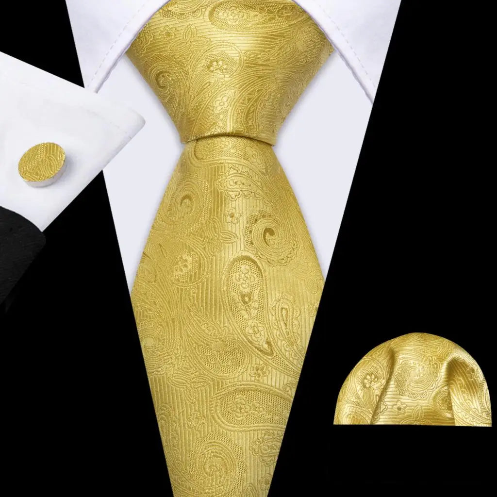 Gold Silk Mens Tie