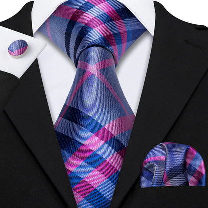 Purple Plaid Men Tie