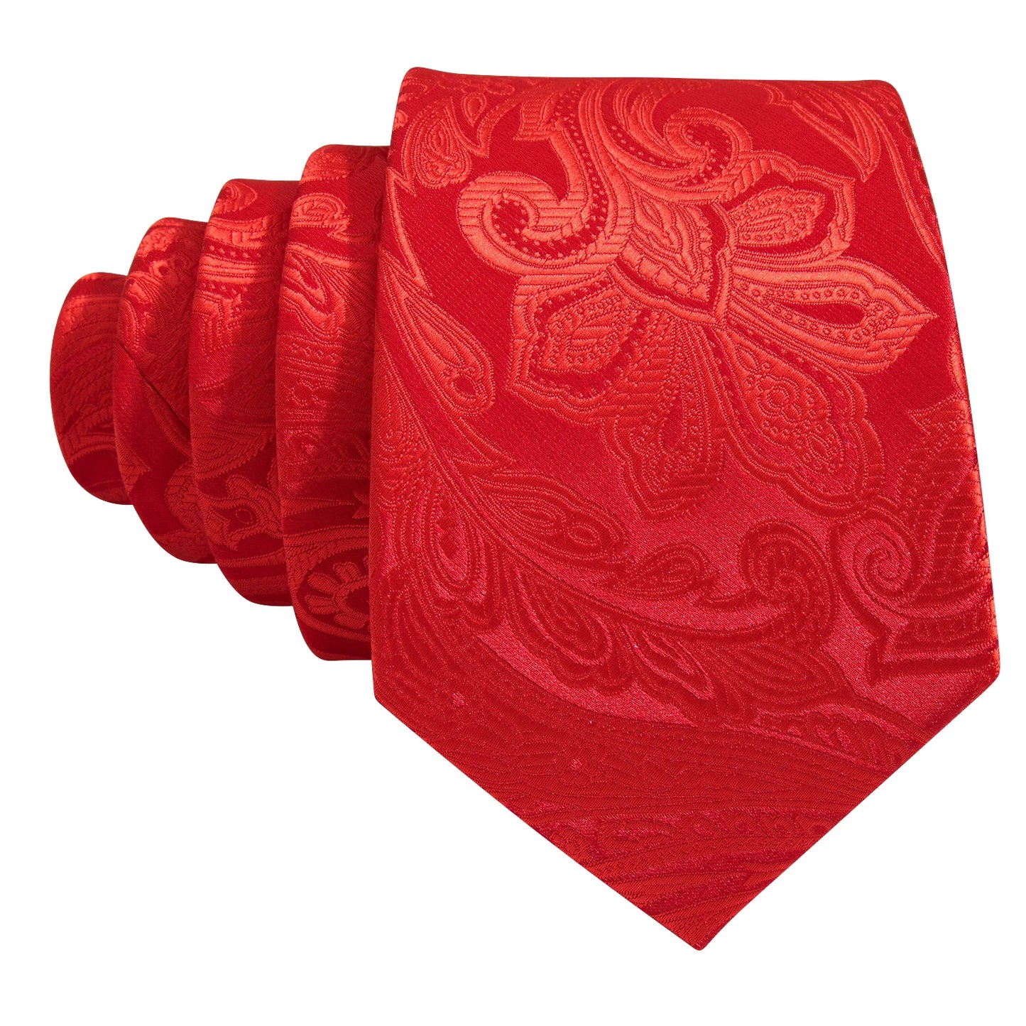 Fashion Red Burgundy Silk Men Tie Set