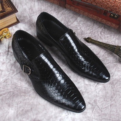 Black Burgundy Men's Loafers Shoes