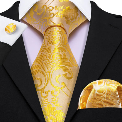 Gold Silk Mens Tie