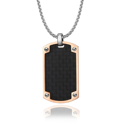 Stainless Steel Dog Tag Pendant Necklace