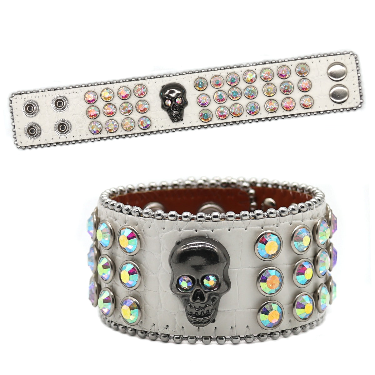 Rhinestone Bracelet Punk