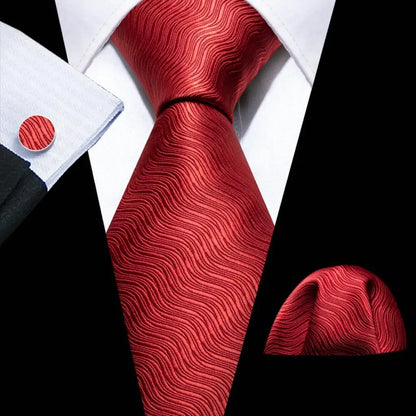 Exquisite Rust Red Silk Ties For Men