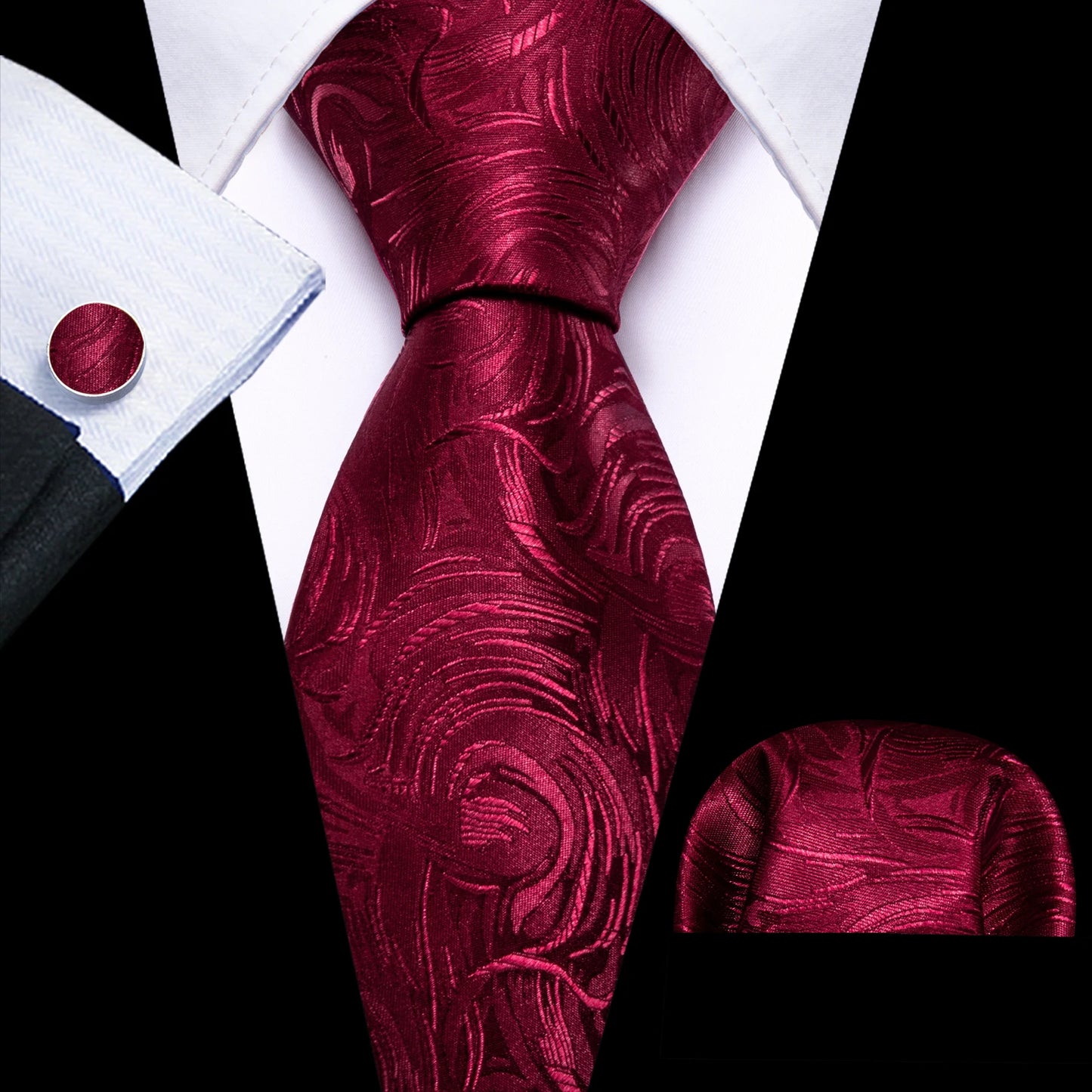 Exquisite Rust Red Silk Ties For Men