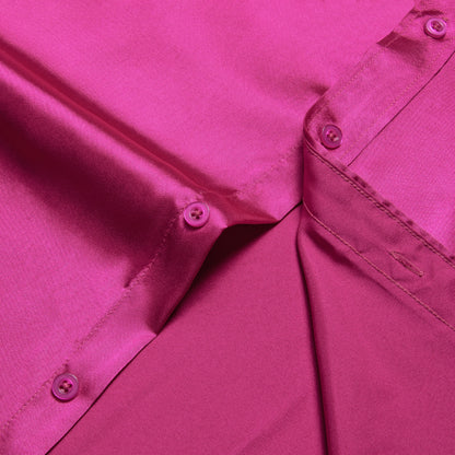 Men's Hot Pink Satin Shirt