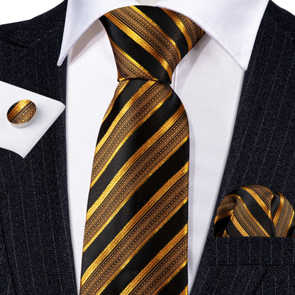 Gold Silk Mens Tie