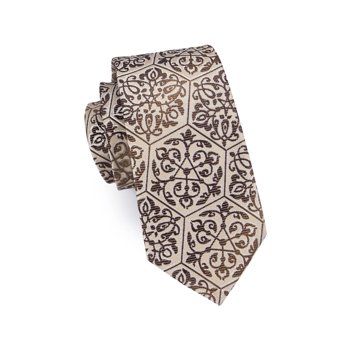 Brown Novelty Silk Tie