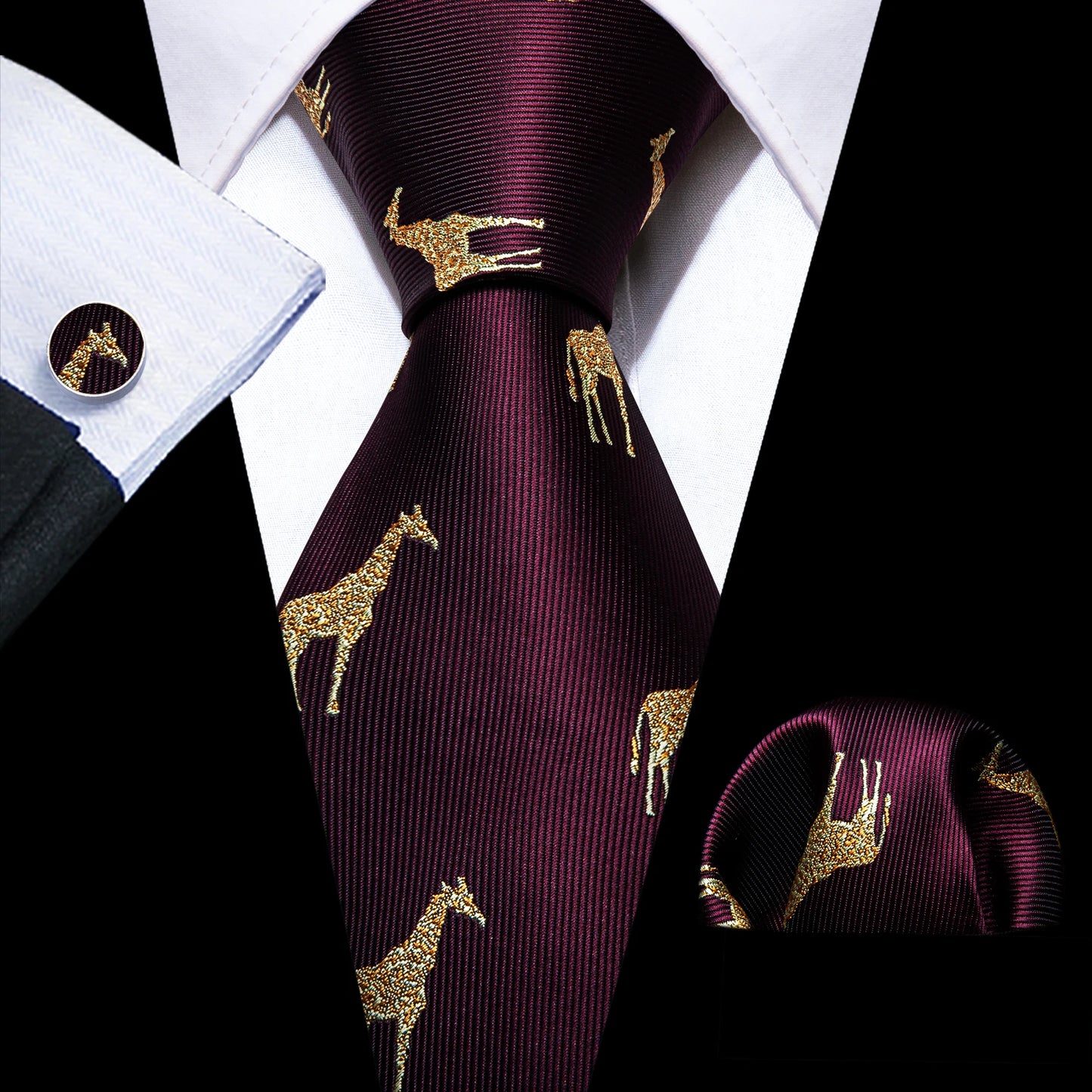 Exquisite Rust Red Silk Ties For Men