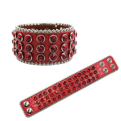 Rhinestone Bracelet Punk