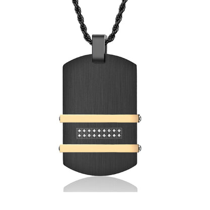 Stainless Steel Dog Tag Pendant Necklace